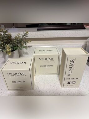 Venuar Cosmetics - Set of 3 | Night Cream, Eye Cream & Eye Serum